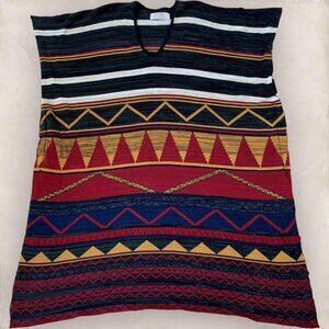 Zara Trafaluc Poncho Sweater Women’s Size Small Southwest Pattern Western Style